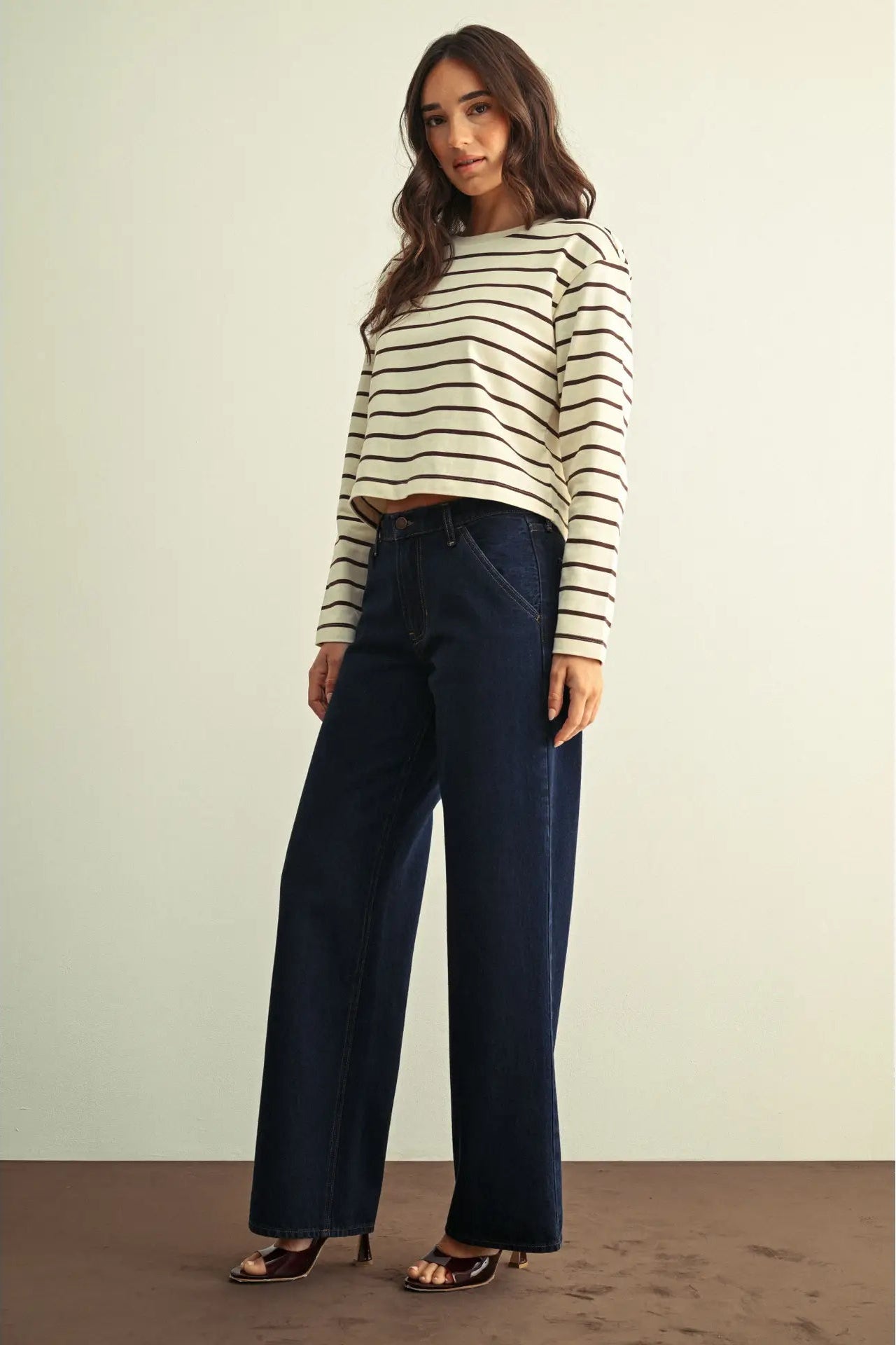Dark Rinse Denim Trouser