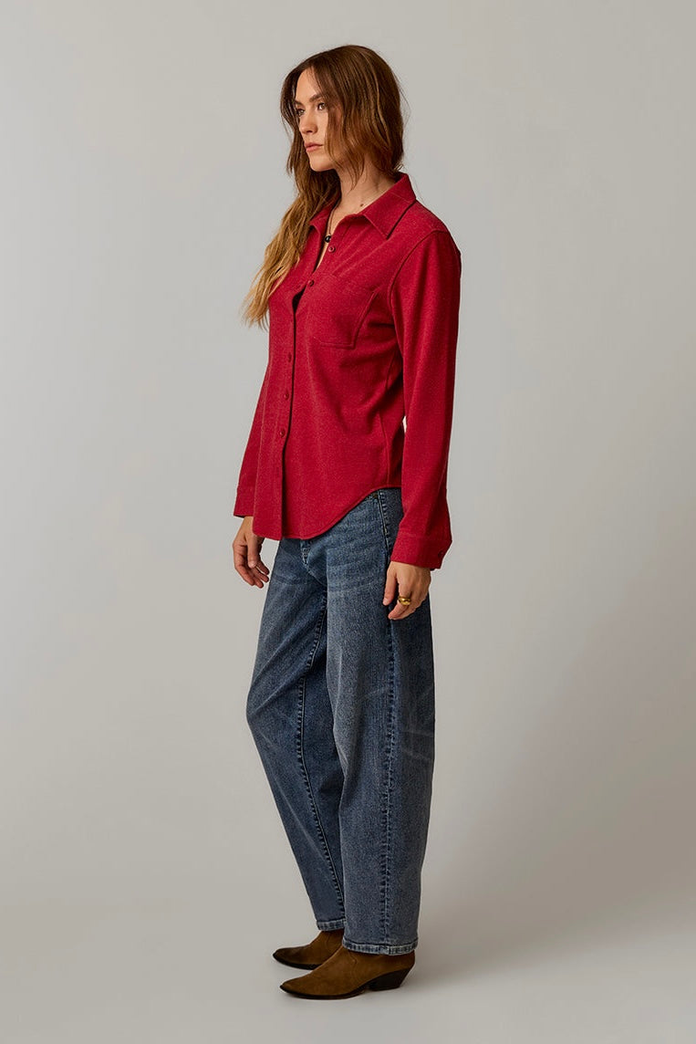 Carve Fairbanks Supersoft Shirt: Deep Rouge Heather