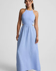 Soft Wash Linen Halter Dress