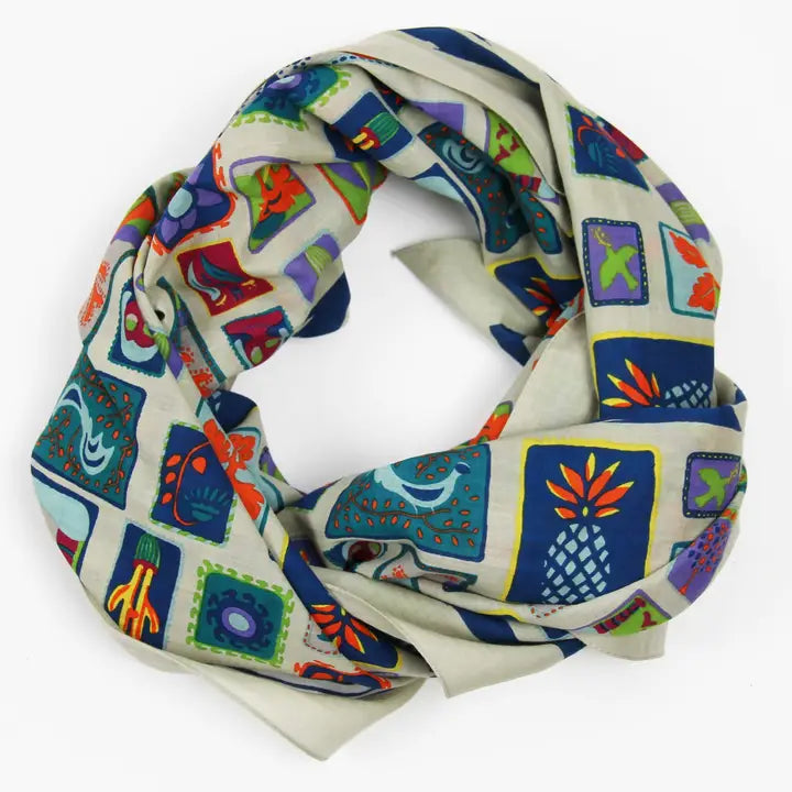 Les Belles Vagabondes Organic Cotton Square Scarf
