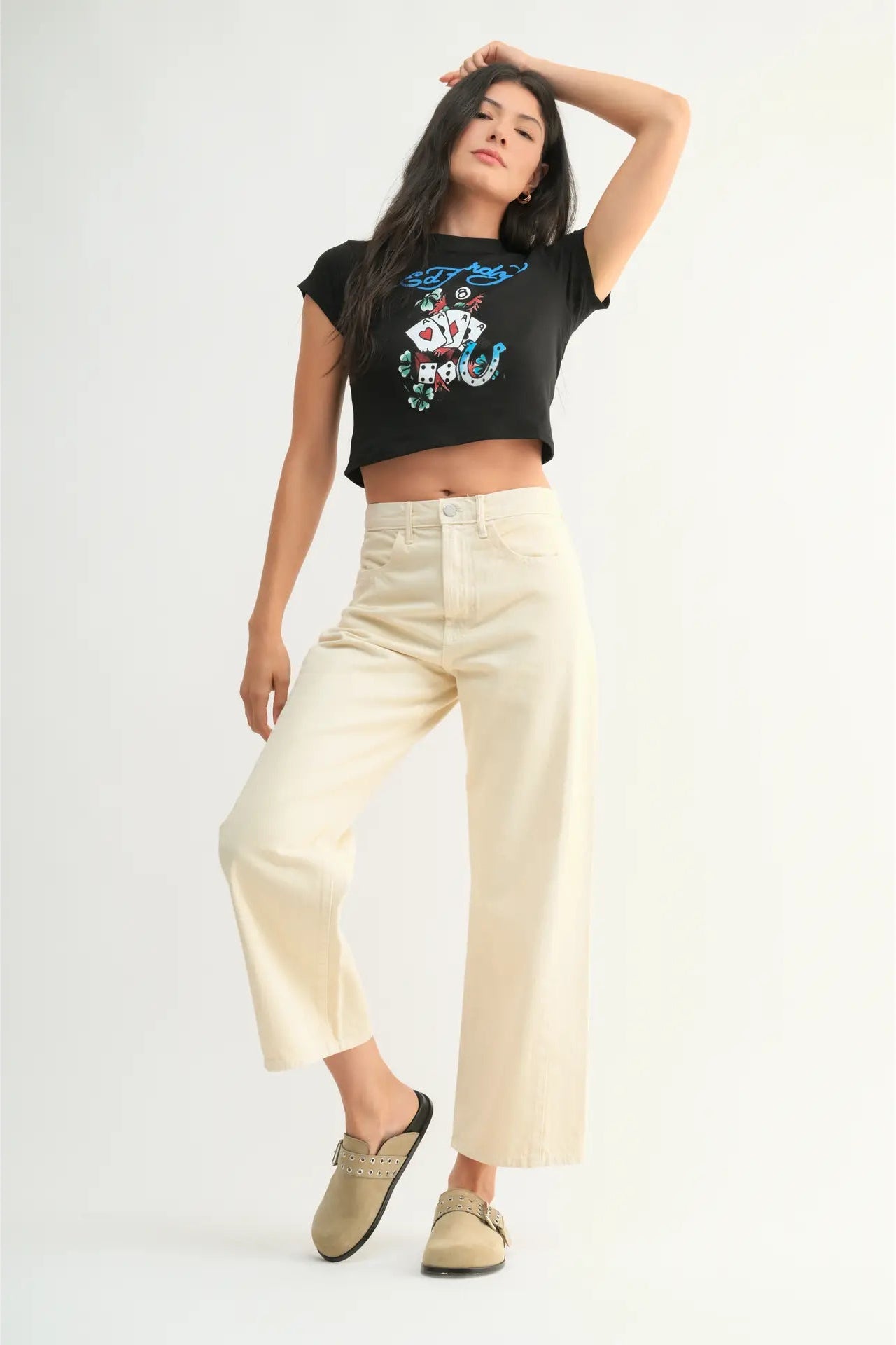 Just Black Barrel Jean Twist Medium Denim