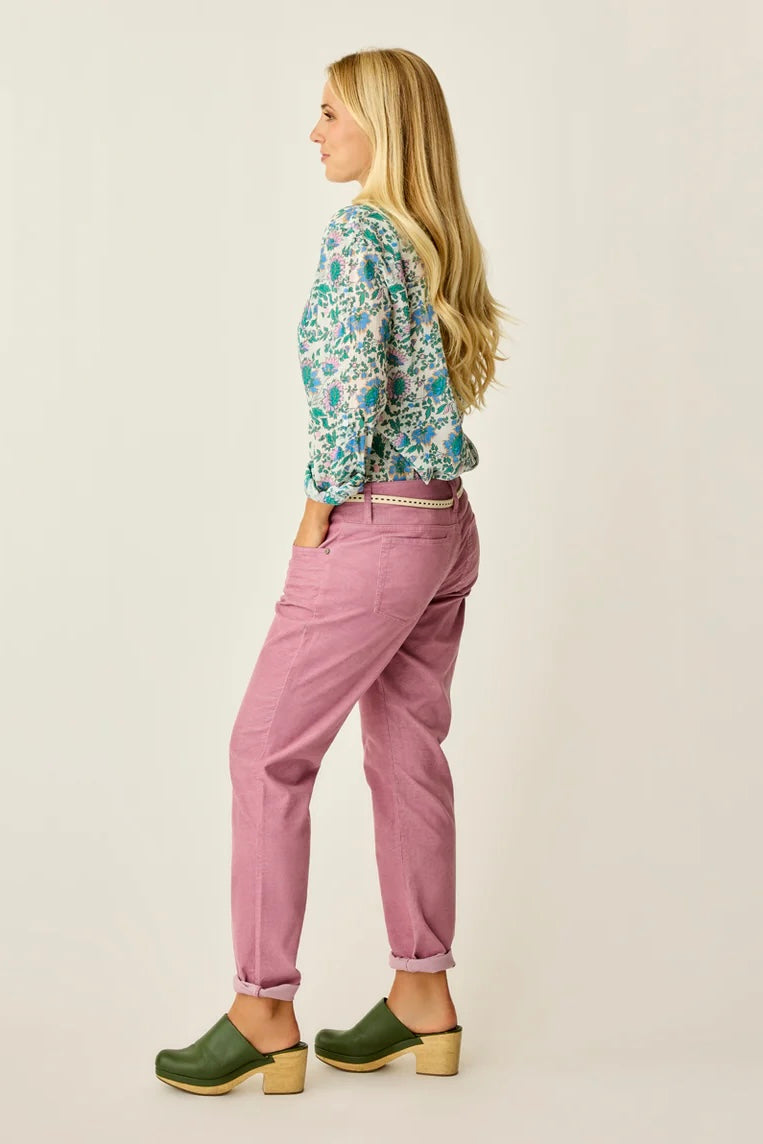 Carson Cord Pant: Dark Mauve