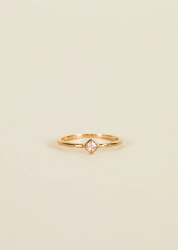 JK Diamond & Champagne Stud Gold Rings