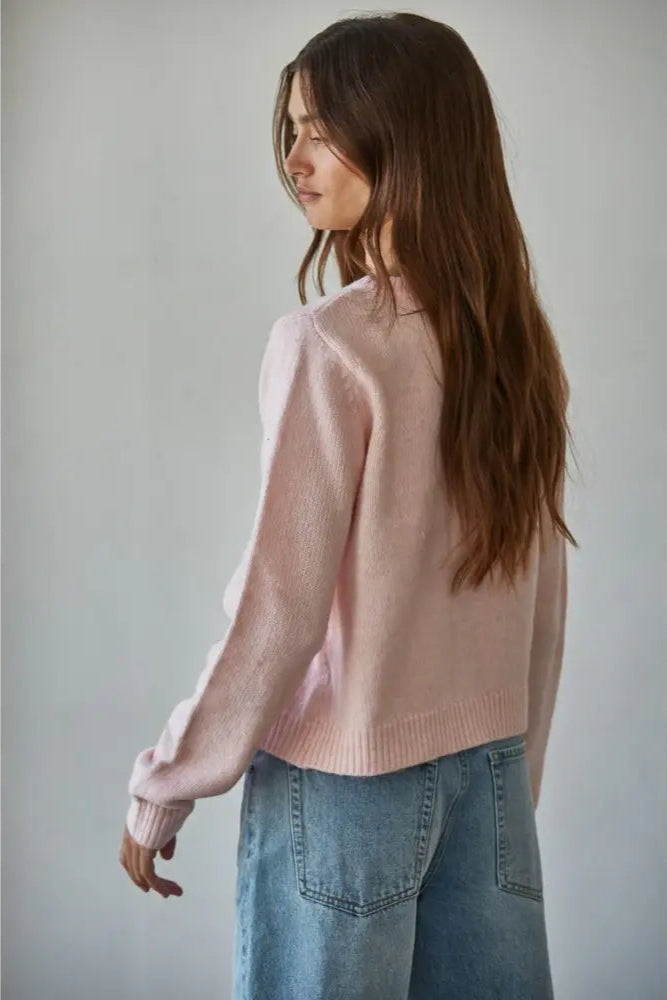 Baby Pink Cardi Sweater
