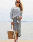 Rue Sweater- Vintage Blue Stripe