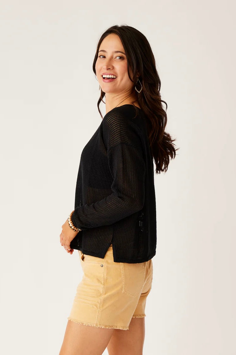 Zella Mesh Pullover Sweater