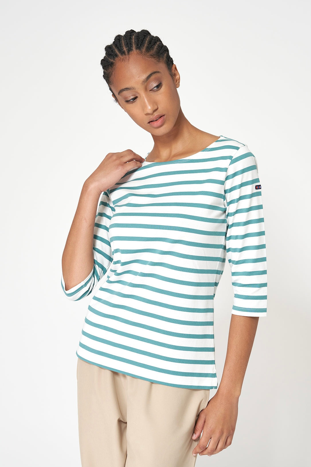 The Marseille French 3/4 Striped Tee