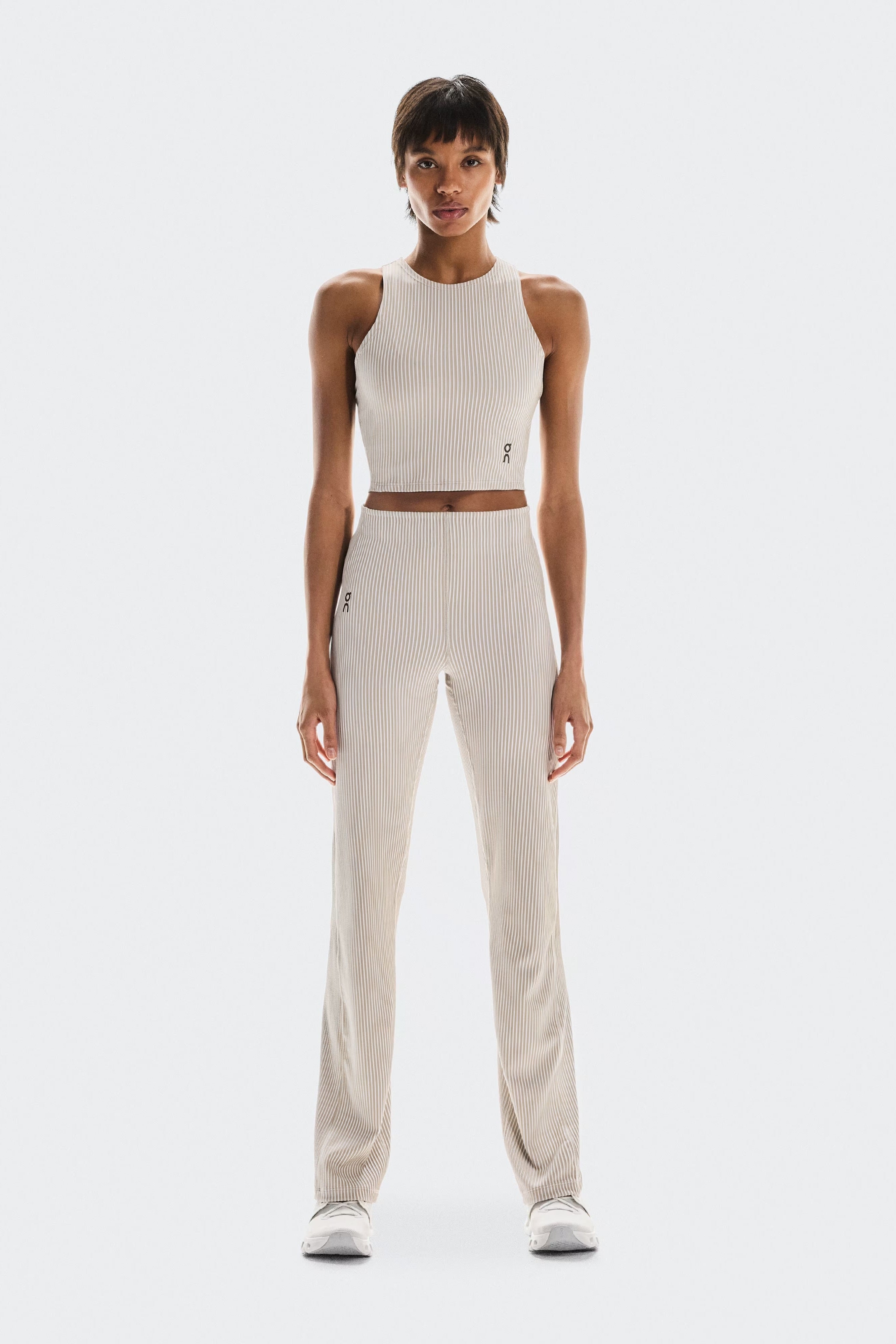 ON All-Day Ribbed Pants: Desert / White