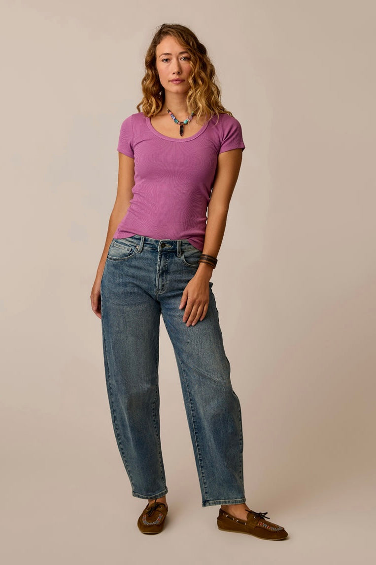 Dana Barrel Pant: Blue Ridge