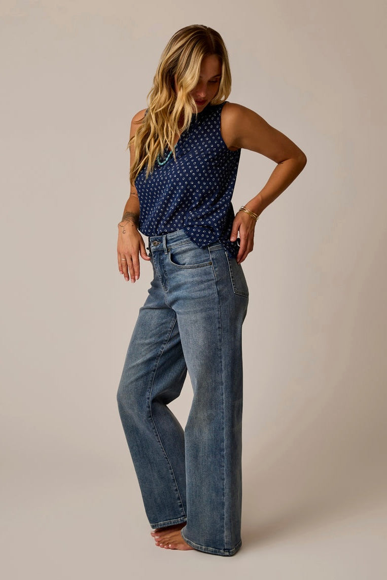 Audrey Wide Leg Denim Pants