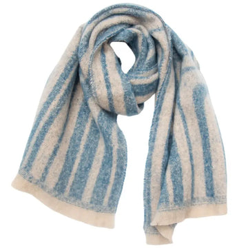 Super Soft Chunky Geometric LInes Fleece Scarf