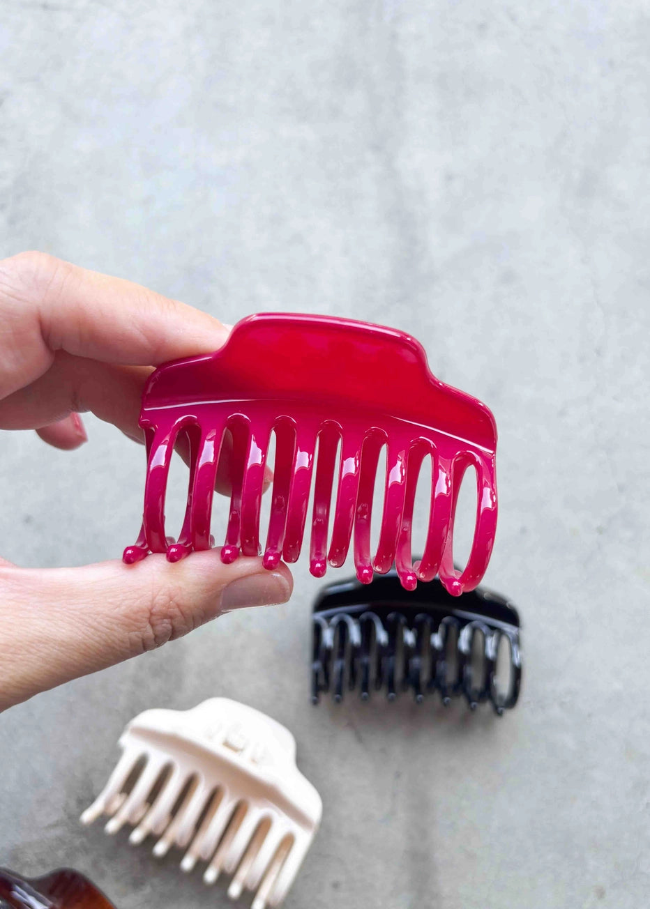 Glossy Berry Hair Claw Clip