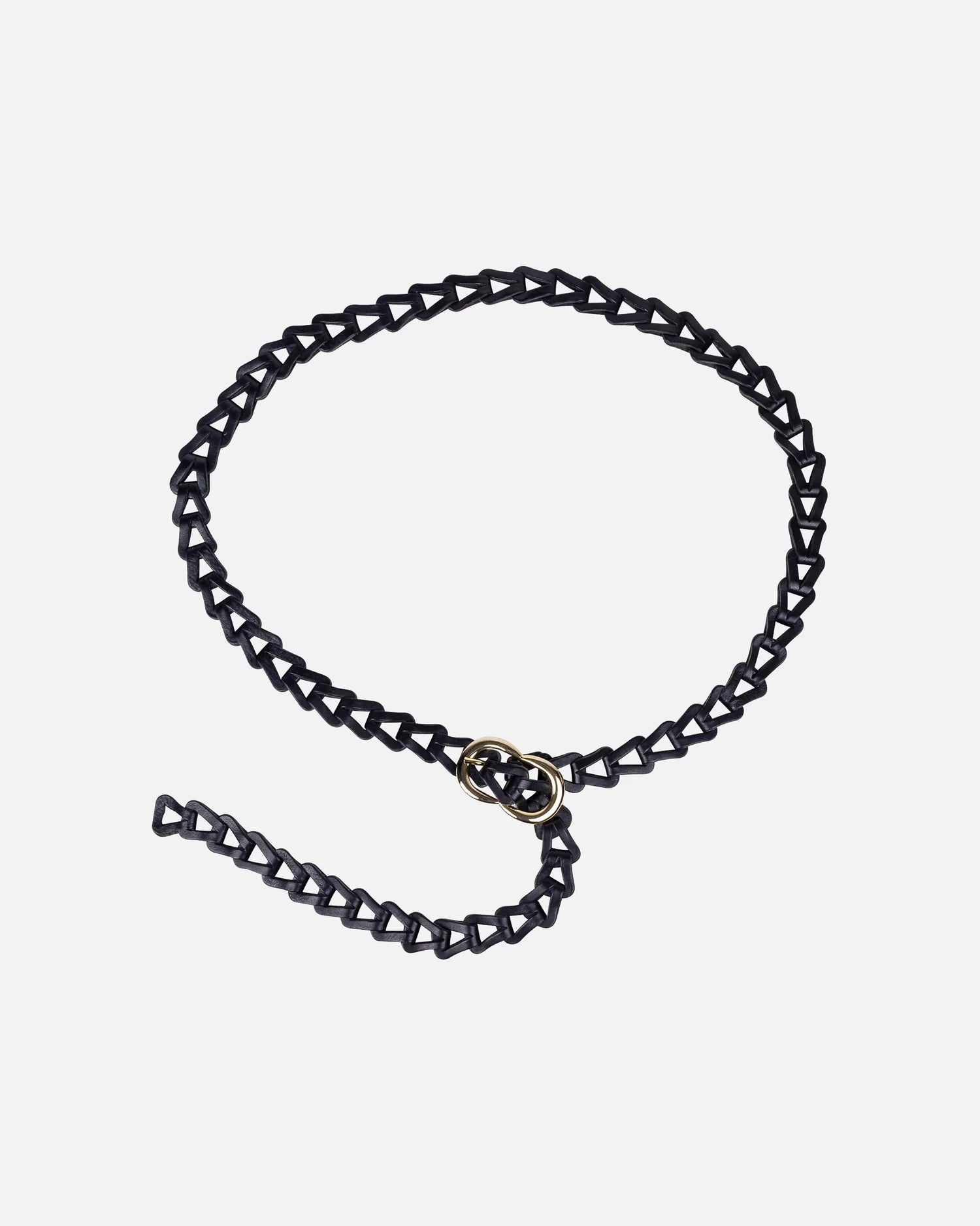 Amber Woven Leather Wrap Belt