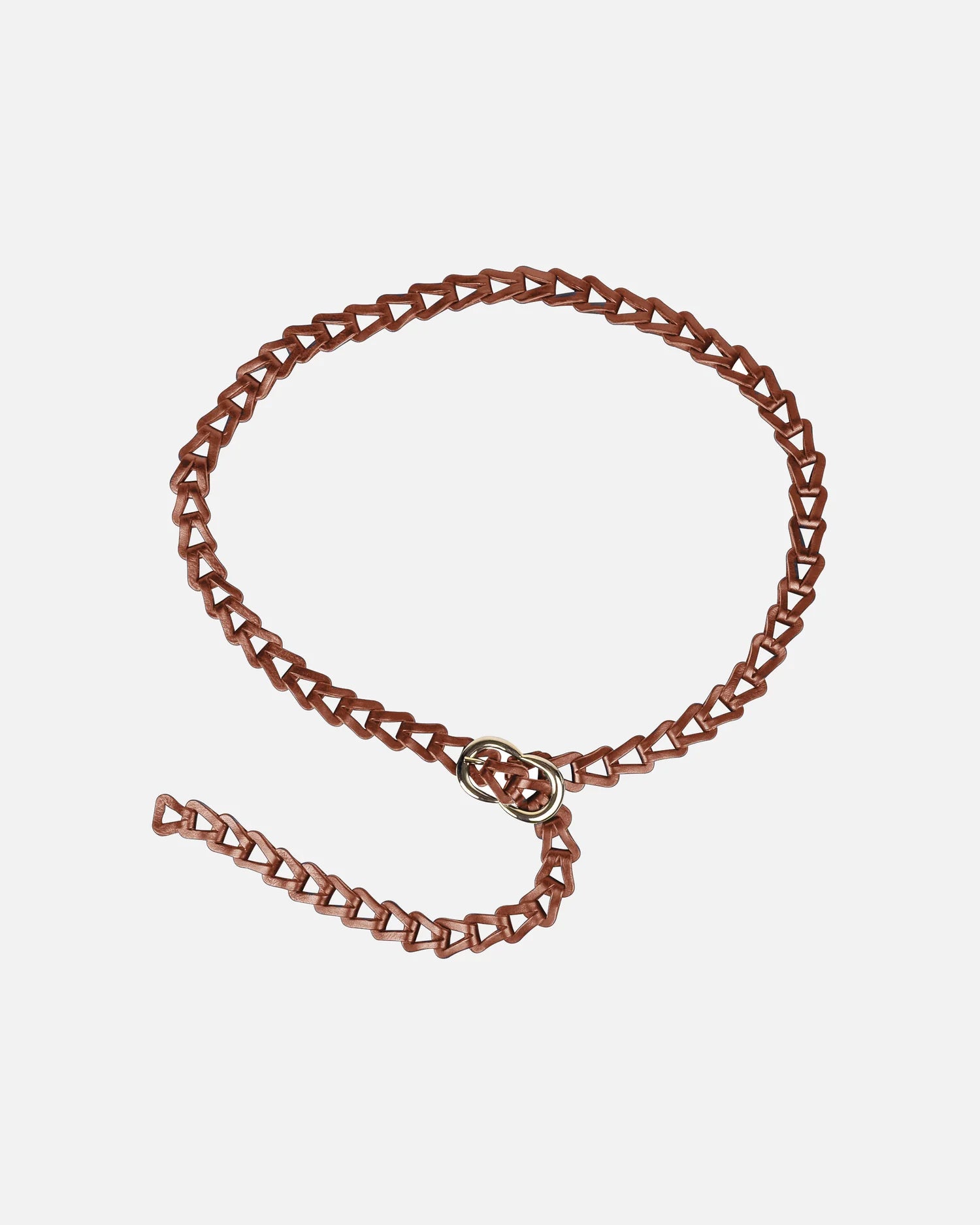 Amber Woven Leather Wrap Belt