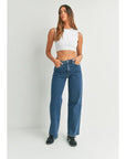 Dark Denim Wide Leg Jeans