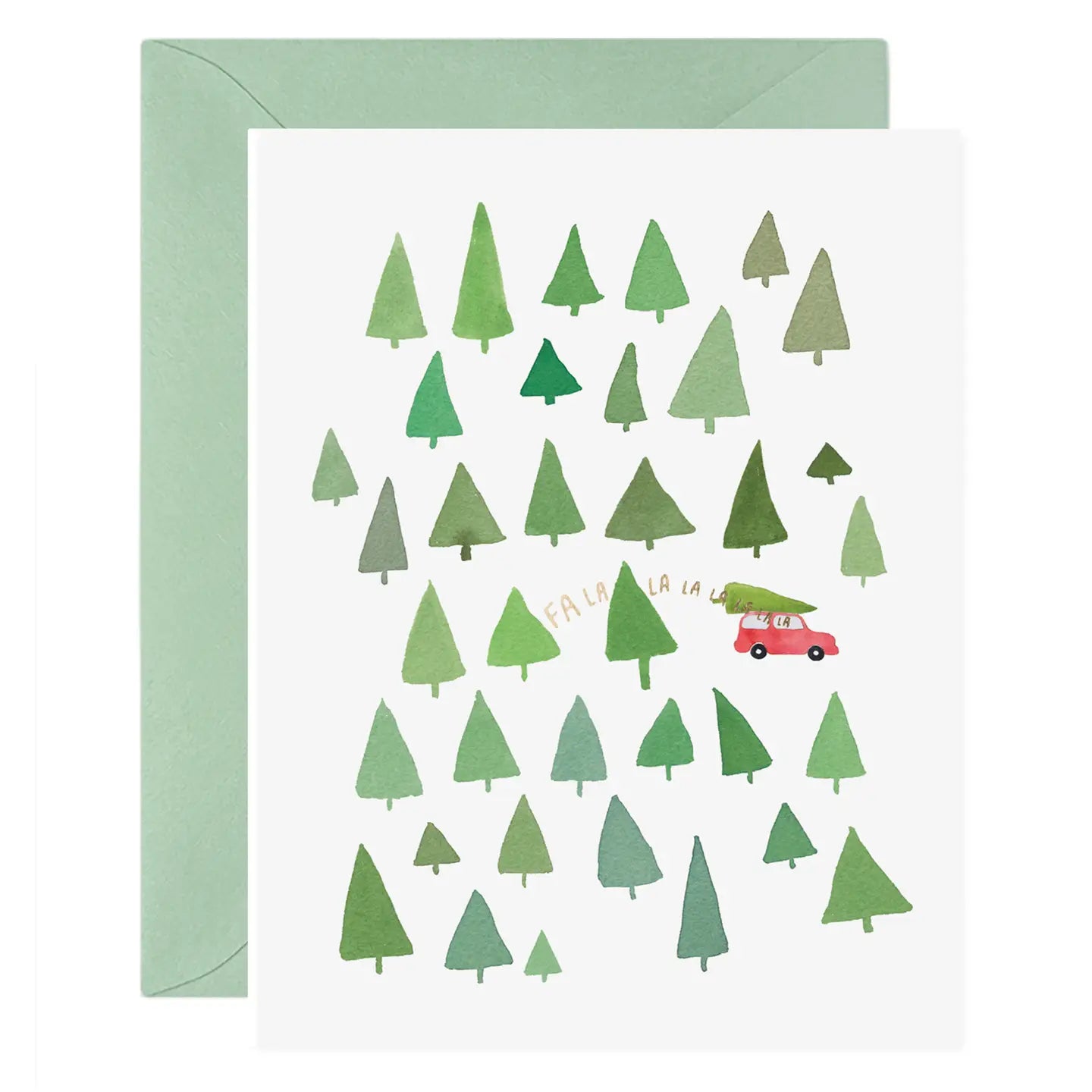 E.Frances Fa La La La La Trees Christmas Greeting Card
