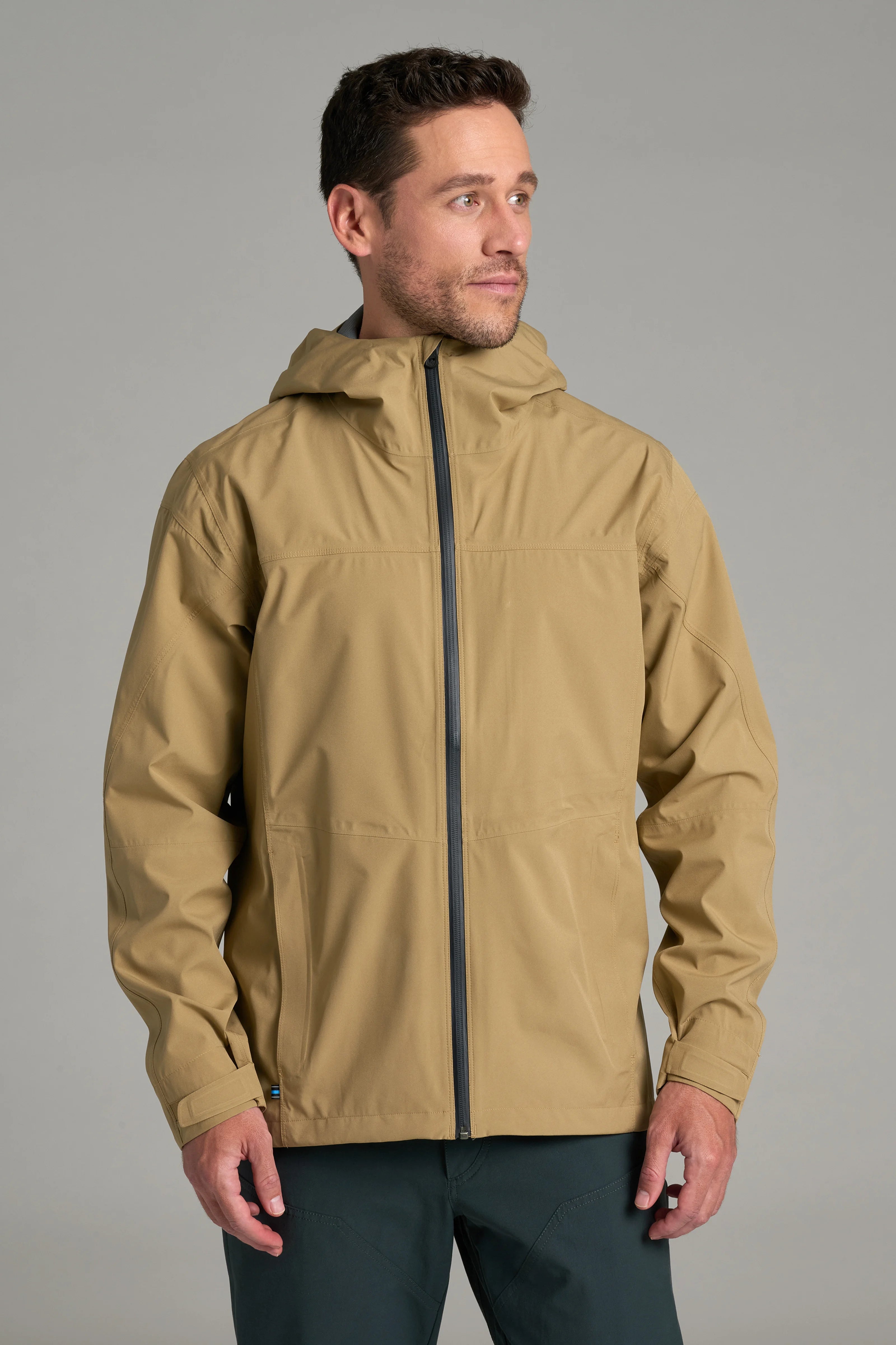 Kuhl M's Stretch Voyagr Waterproof Breathable Jacket- Desert Khaki
