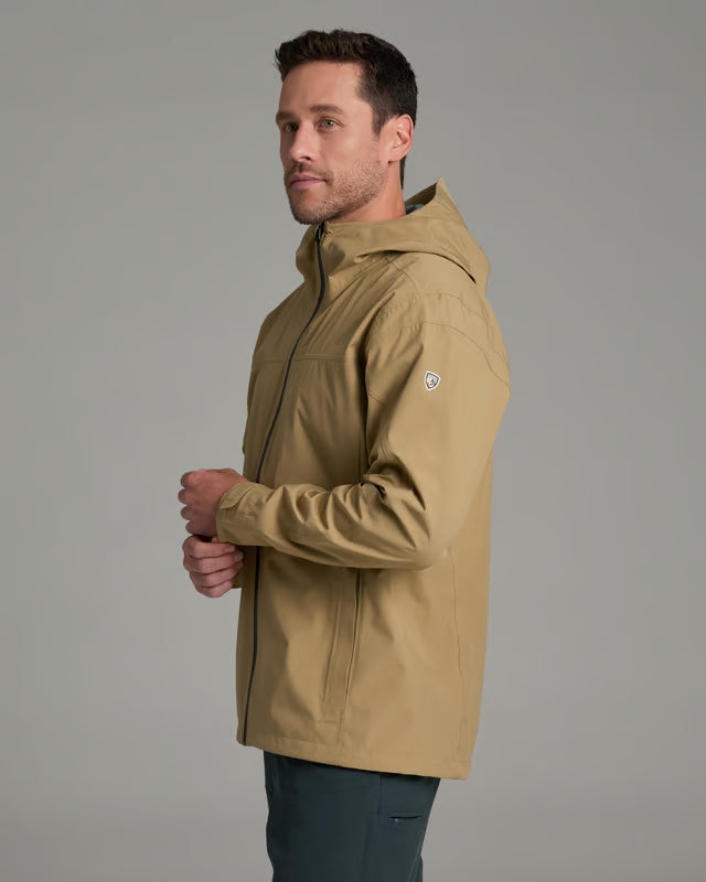 Kuhl M's Stretch Voyagr Waterproof Breathable Jacket- Desert Khaki