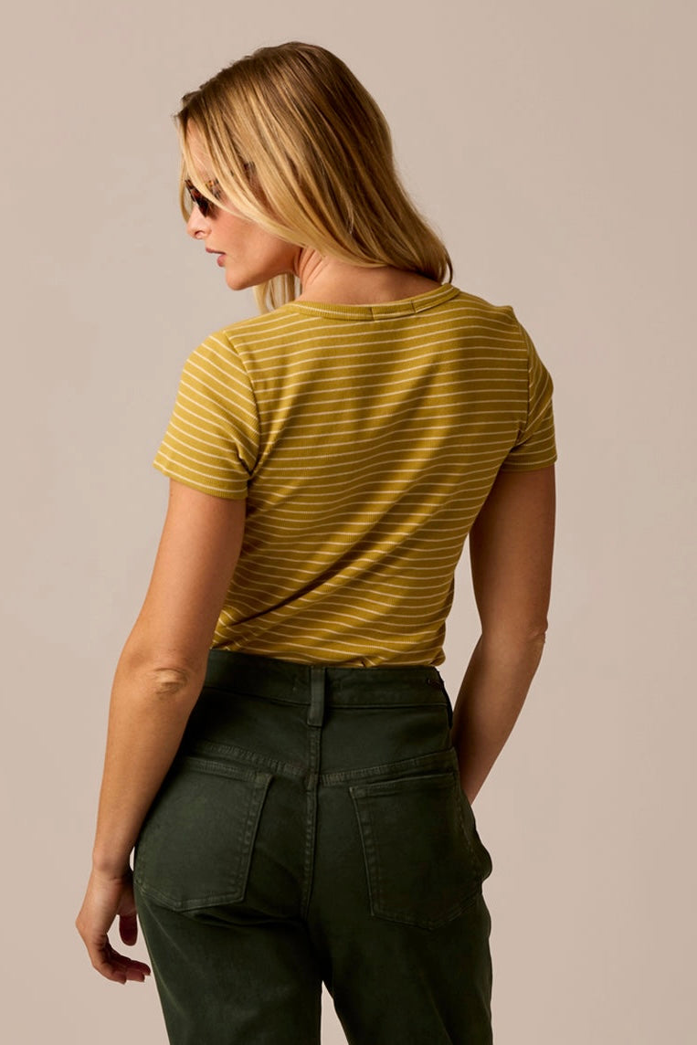 Carve Ever Tee-Gold Glow Stripe