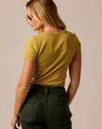Carve Ever Tee-Gold Glow Stripe