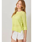 Open Stitch High Low Sweater