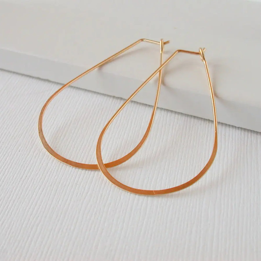 Gold-Filled Teardrop Earrings - 2"