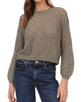 Bella Dahl Balloon Sleeve Sweater-Shadow Moss