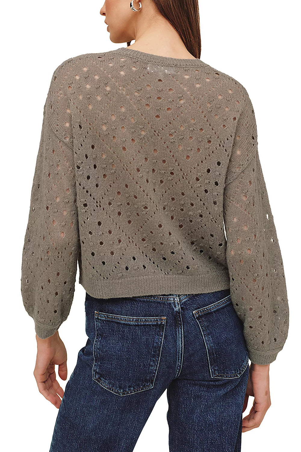 Bella Dahl Balloon Sleeve Sweater-Shadow Moss
