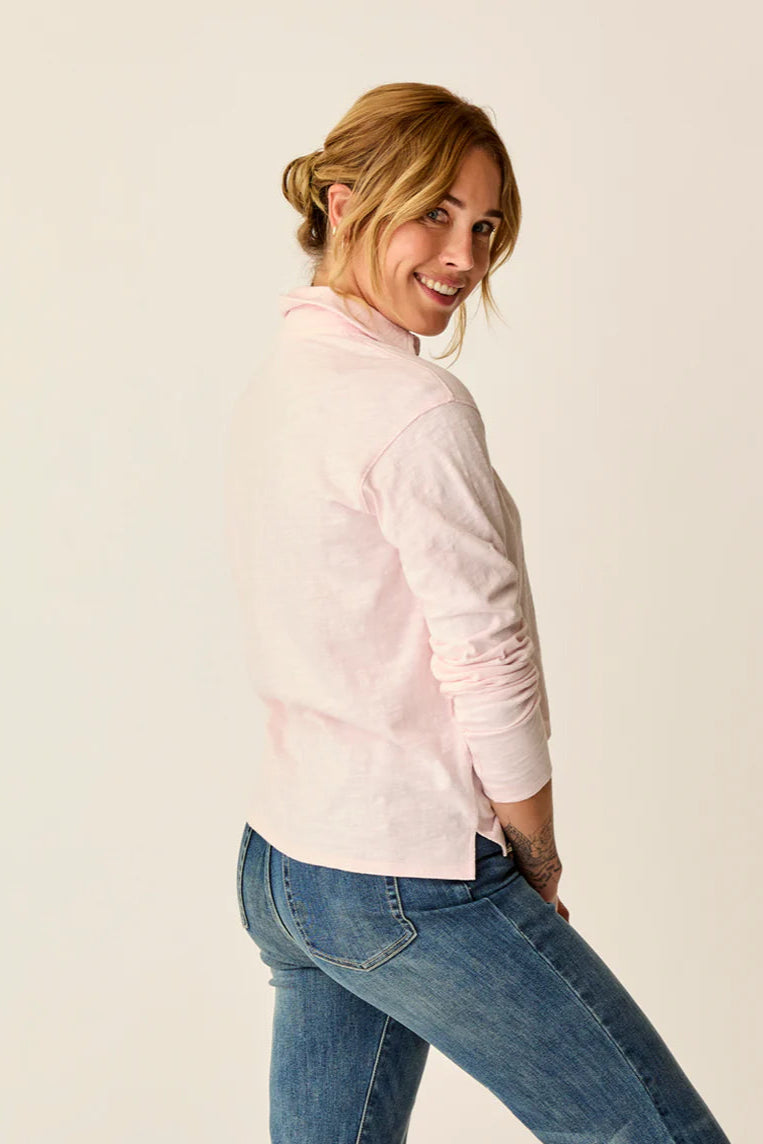 Carve Mara Slub Organic Cotton Polo Shirt: Pastel