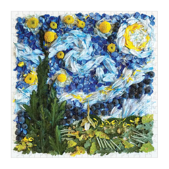 Starry Night Petals: 500 Piece Puzzle