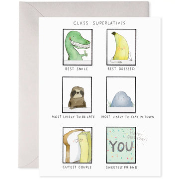 E.Frances Class Superlatives Birthday Greeting Card