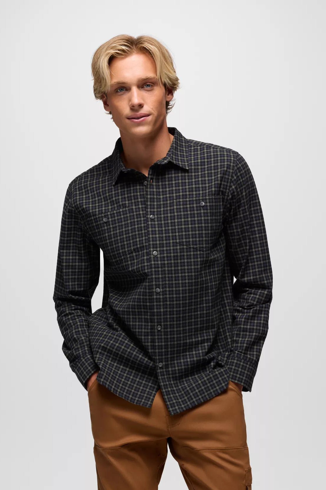 Dolberg M's Slim Fit Flannel Shirt: Spruce