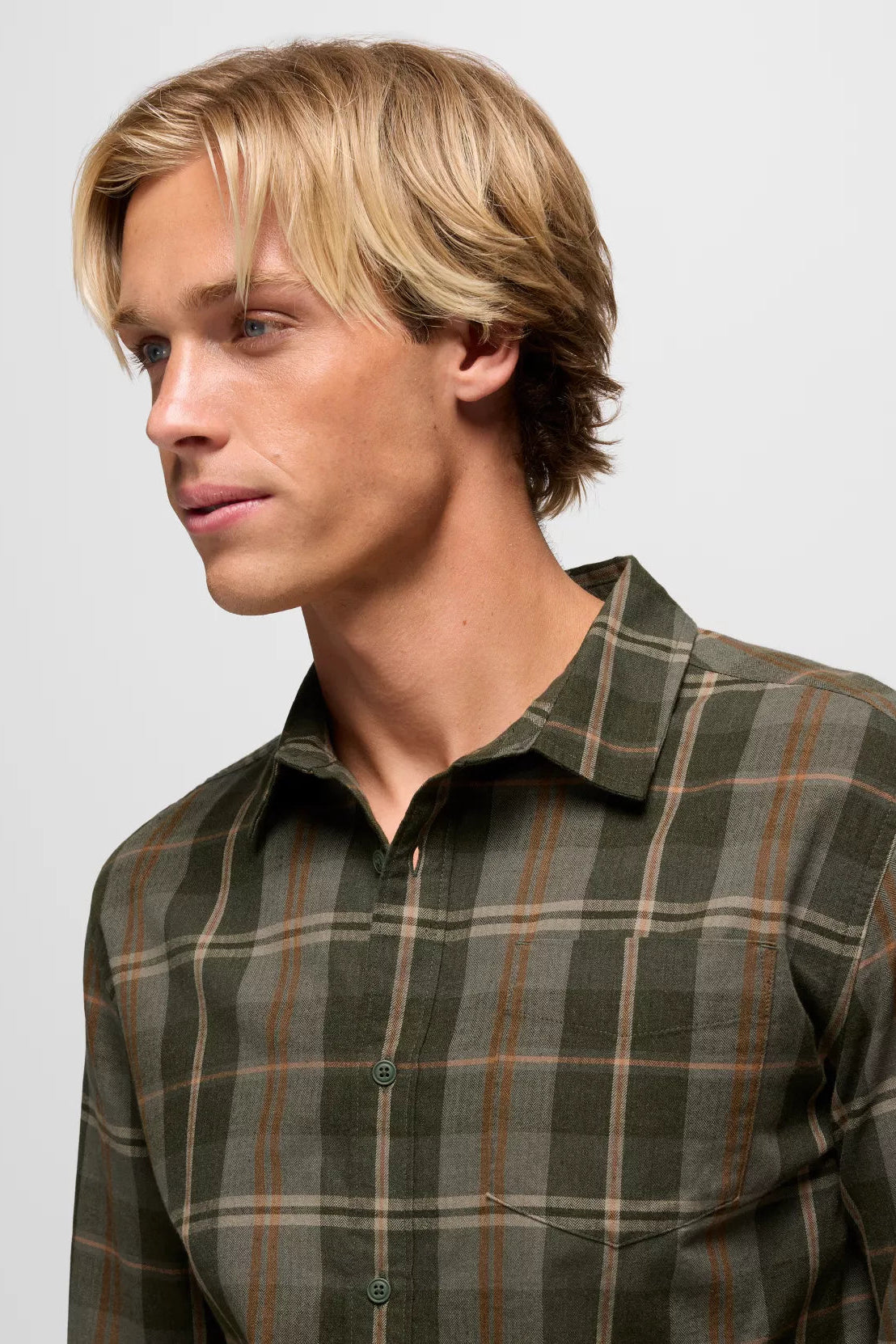 Los Feliz Slim Fit Flannel Shirt: Spruce