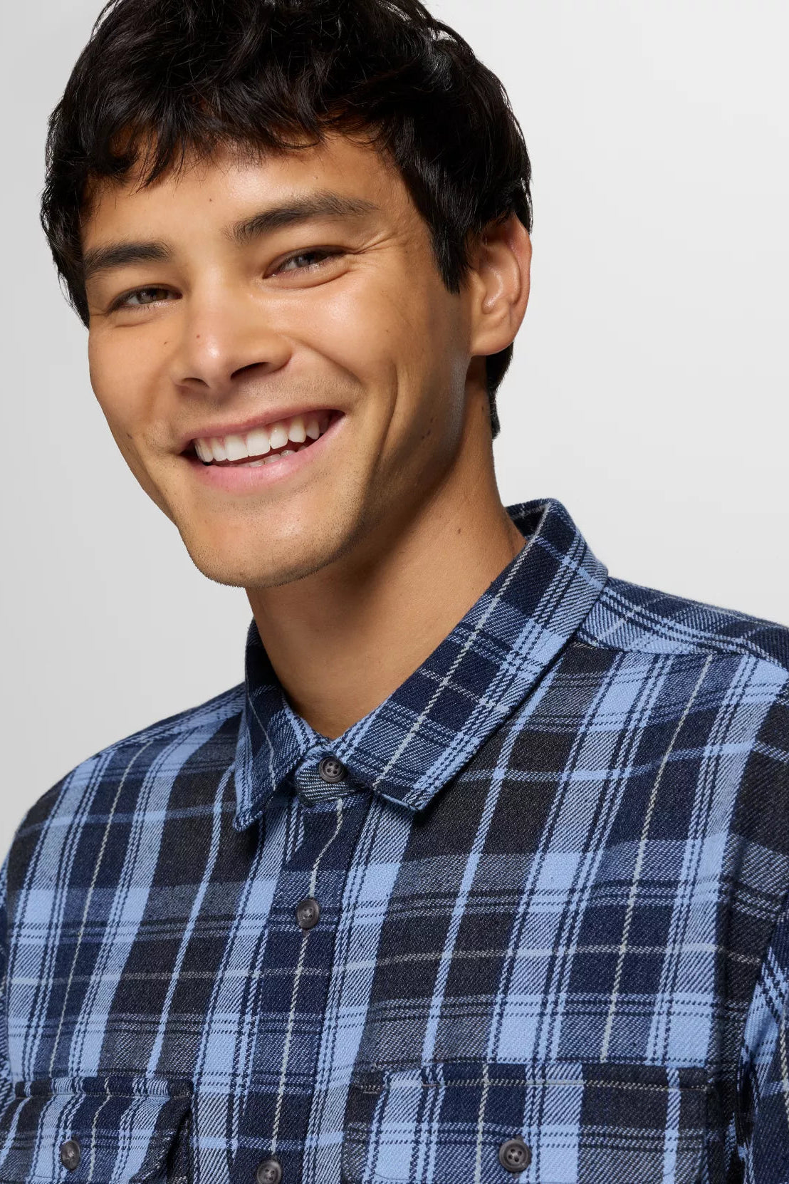 Westbrook Heavyweight Slim Fit Flannel Shirt: Blue Vibes