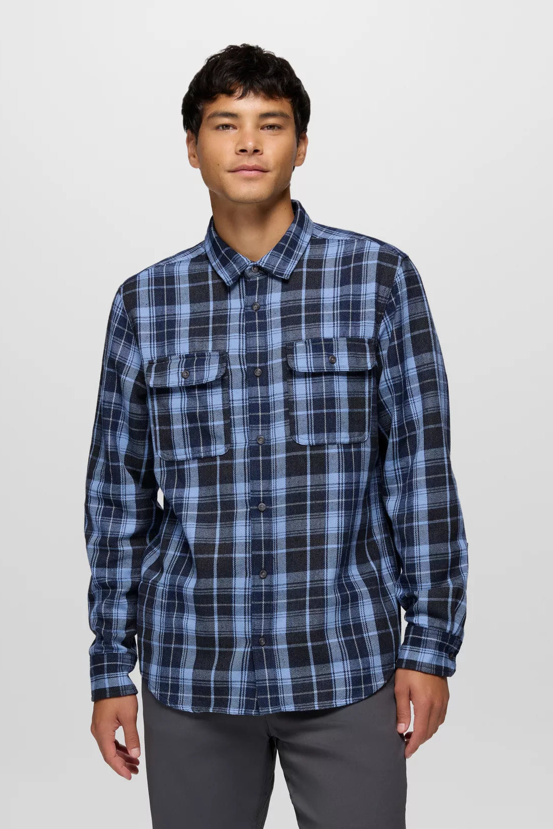 Westbrook Heavyweight Slim Fit Flannel Shirt: Blue Vibes