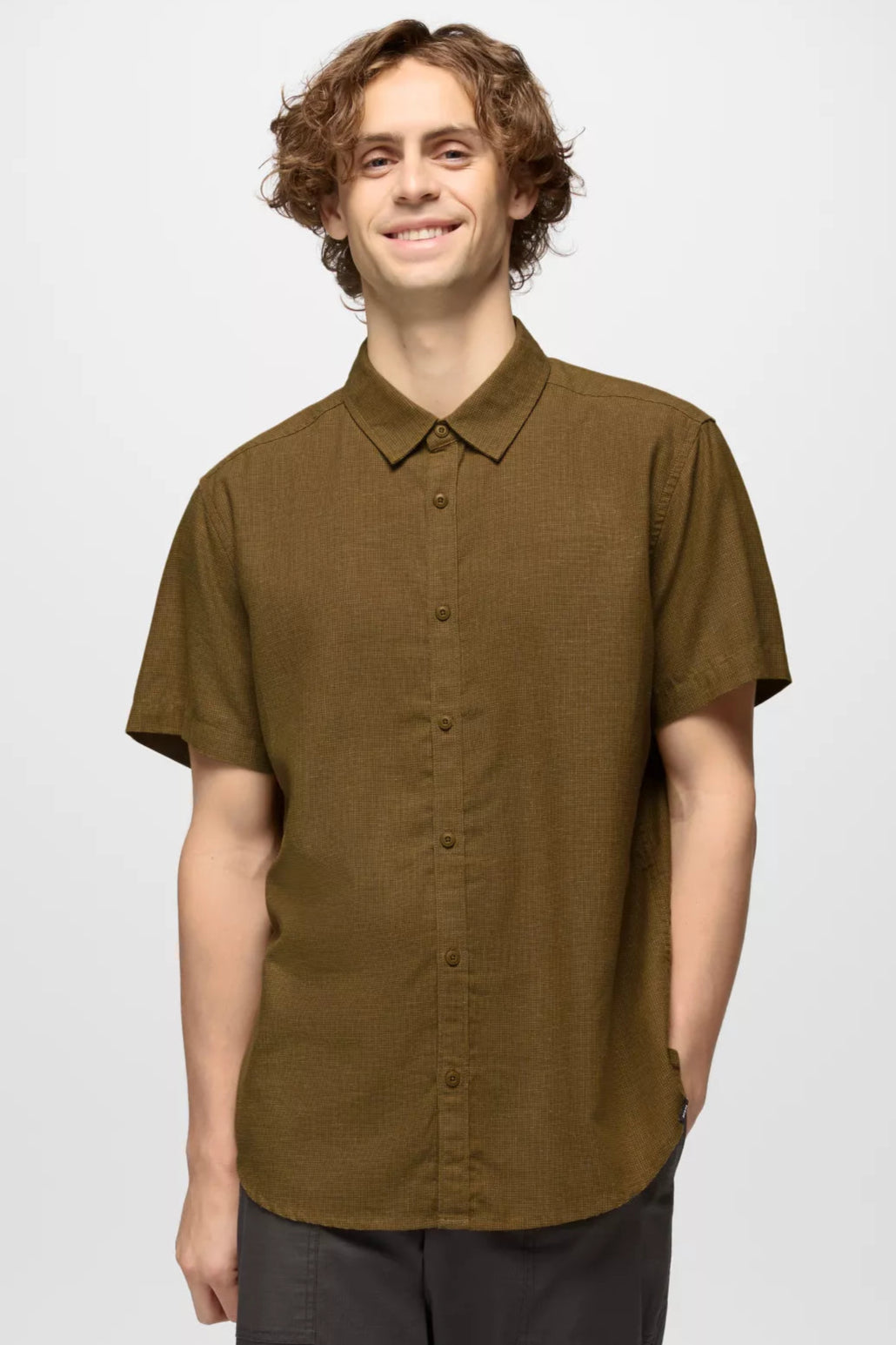Lindores Standard Fit Short Sleeve Shirt - Retro Olive