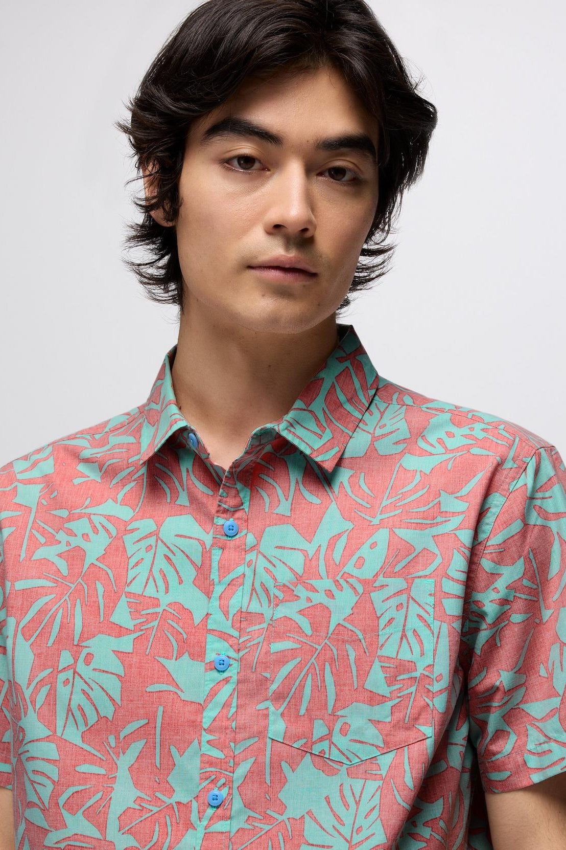 Stimmersee Standard Fit M's Short Sleeve Button Down Shirt