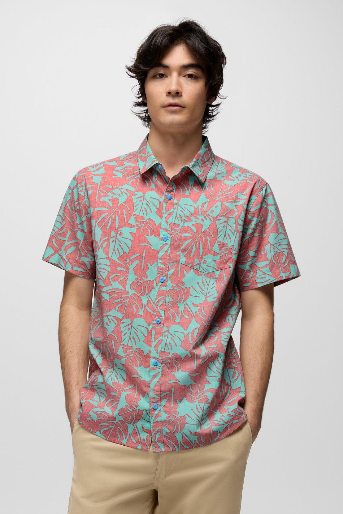 Stimmersee Standard Fit M's Short Sleeve Button Down Shirt