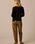 Zoe Buttercord Pant: Teak