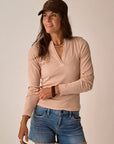 The Ever Henley-Crema Stripe