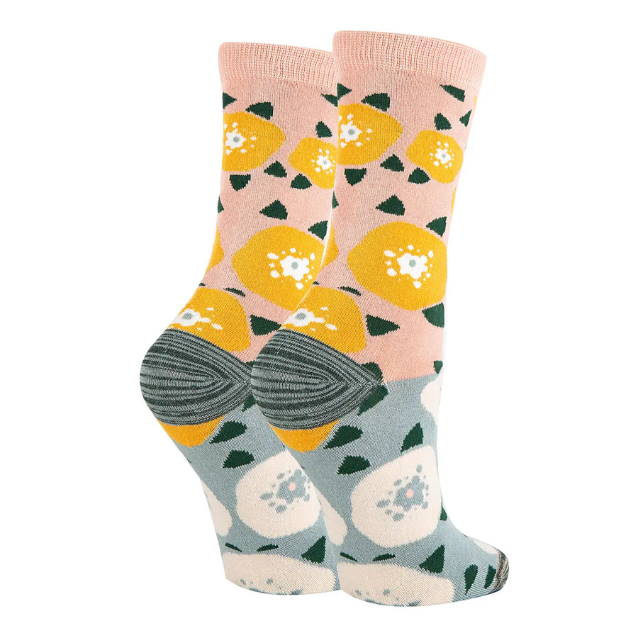 LA Flor Women's Premium Bomboo Crew Dress Socks