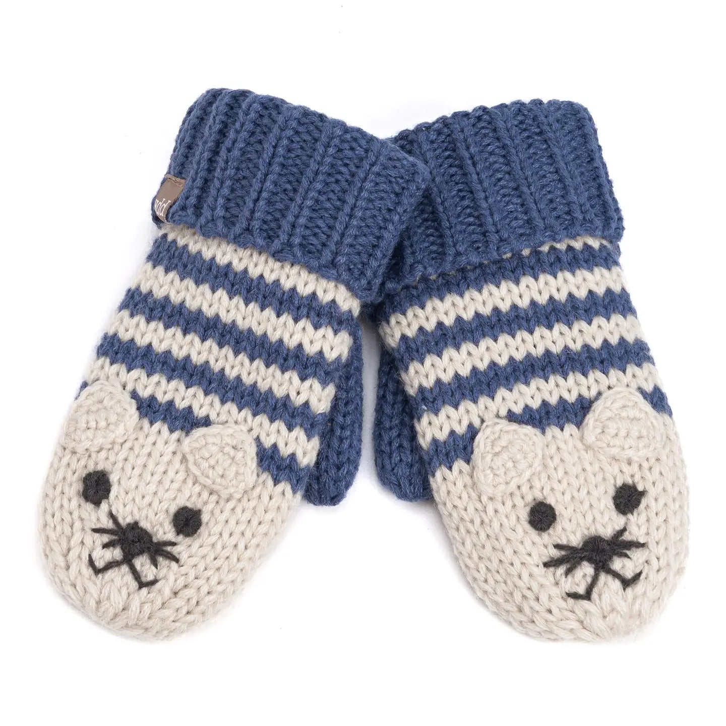 Kid's Knitted Kitty Mittens