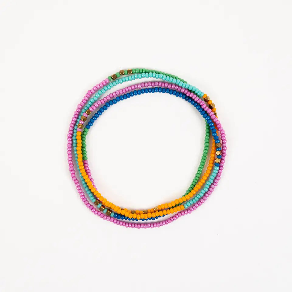 Beaded Stretch Necklace / Wrap Bracelet