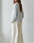 A Little Fishy Light Blue Crew Neck Sweater