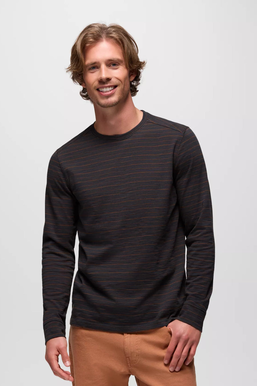 Prana Men's Ronnie Crew II: Stormy Night Stripe