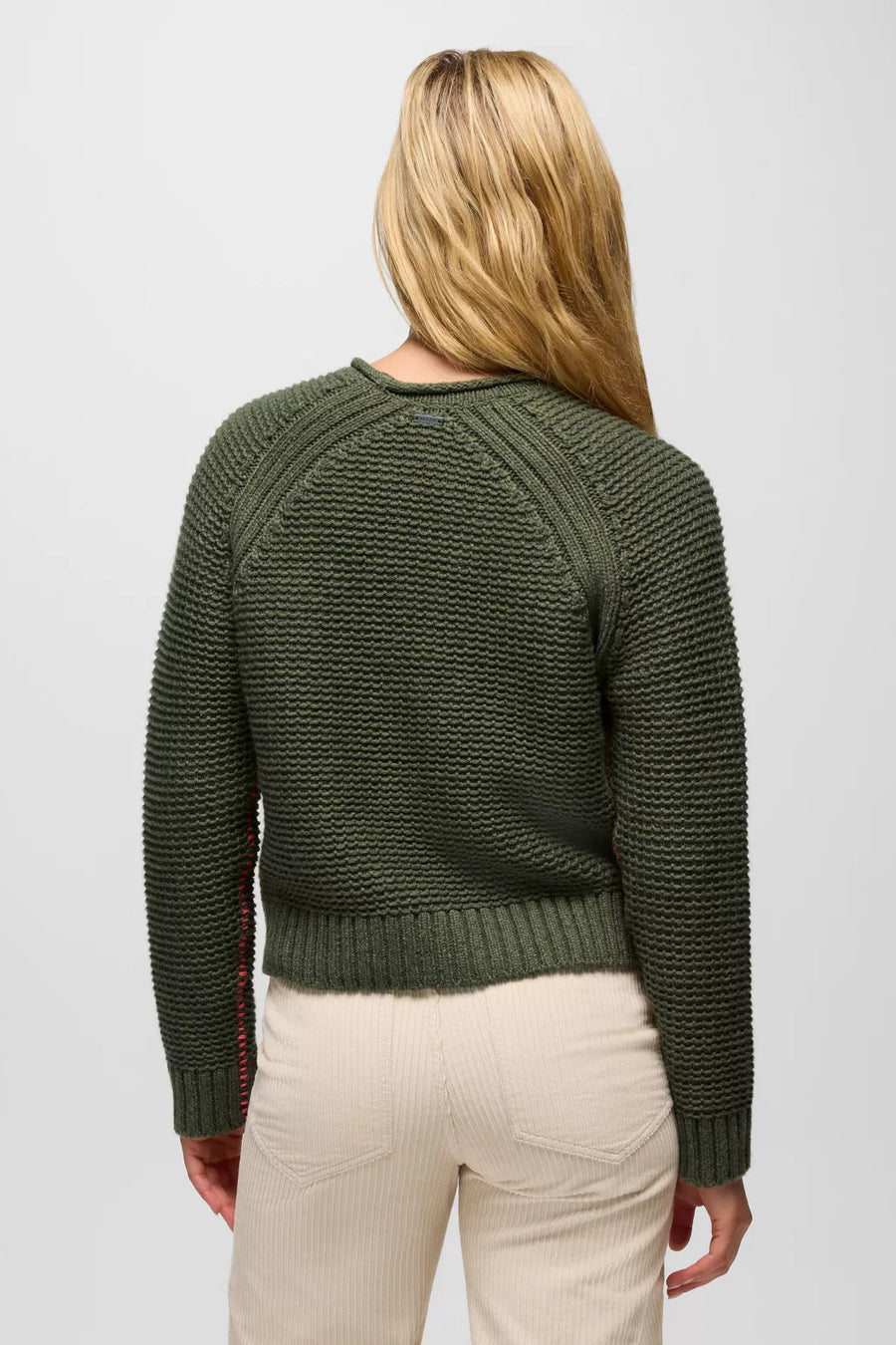 Cades Cove Merino Wool Ribbed Sweater: Rye Green