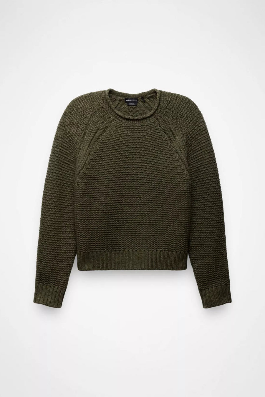 Cades Cove Merino Wool Ribbed Sweater: Rye Green