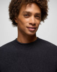 Prana M's Cotton Forest Hill Sweater: Black Heather
