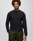 Prana M's Cotton Forest Hill Sweater: Black Heather