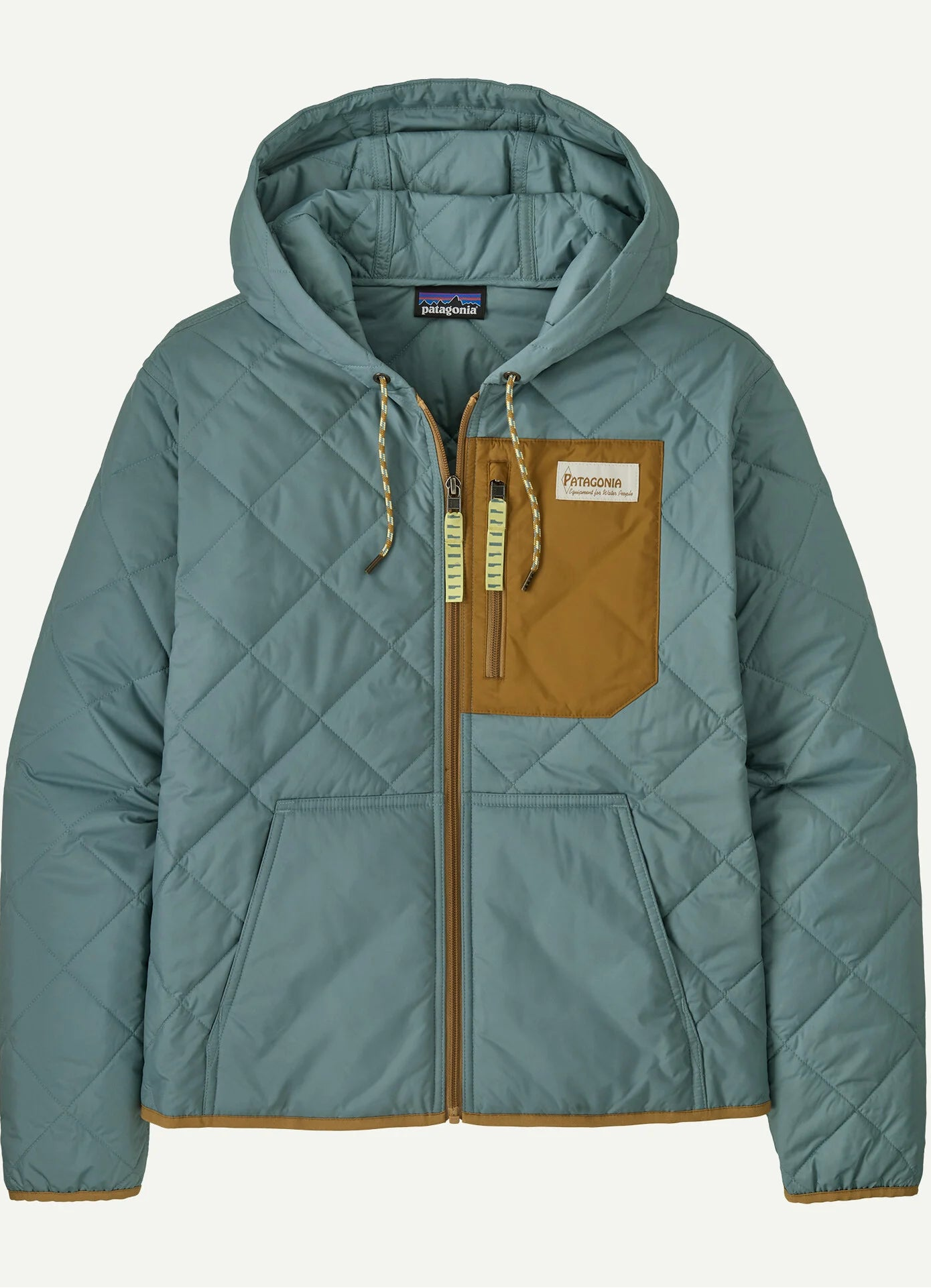 Patagonia W's Diamond Quilted Bomber Hoody: Blue Sage